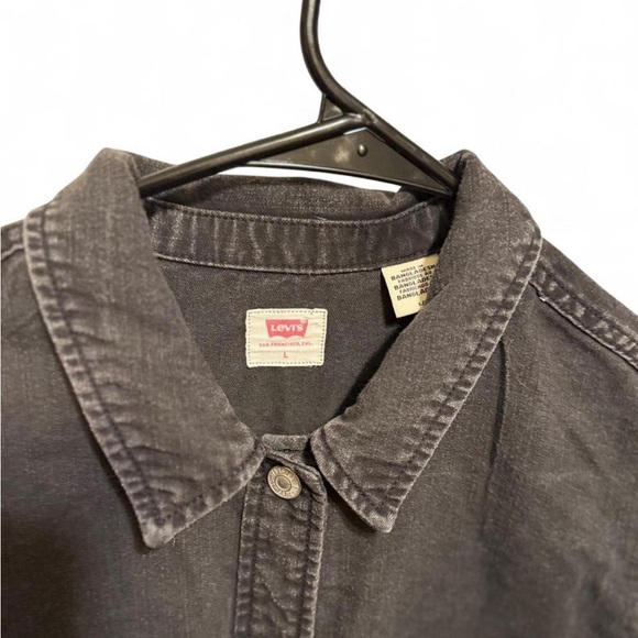 Levi’s Black Denim Button Down Dress - Picture 3 of 5